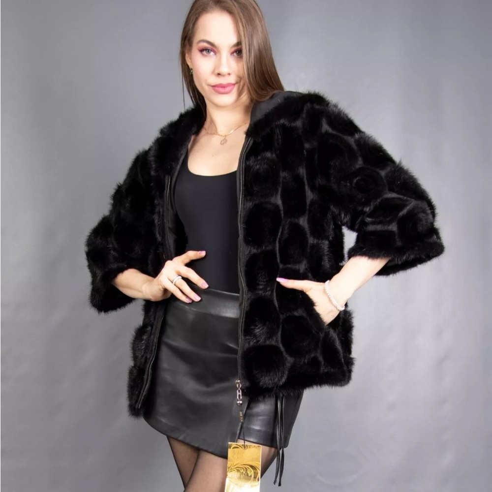 NWT Mink Fur Coat Size S